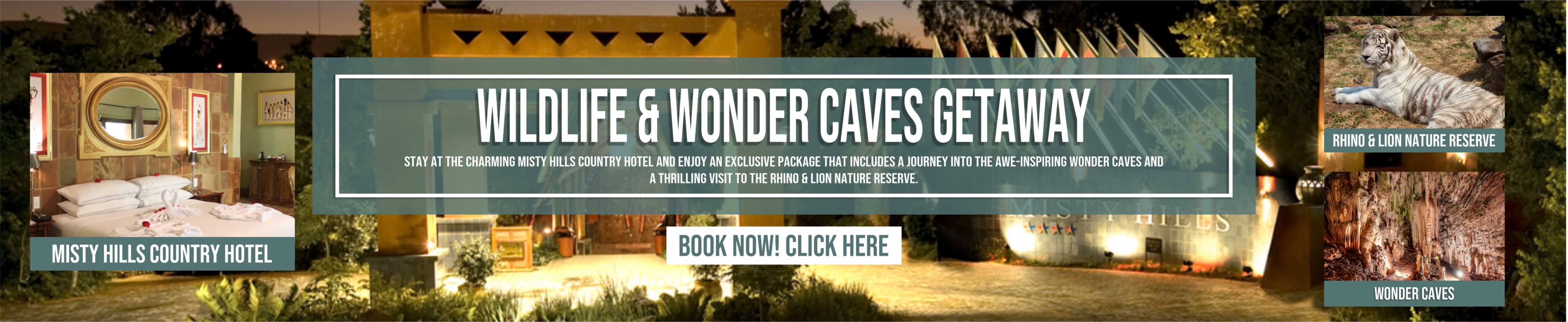 Misty Hills Country Hotel Cradle of Humankind Experience including Maropeng, Lion Park Safari Tours